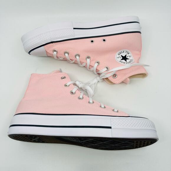 Converse Chuck Taylor Shoes Womens 10 Pink High Top Canvas Lift Platform NIB - Picture 6 of 8